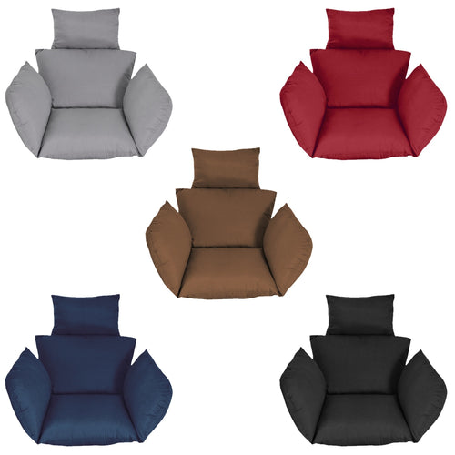 1Pc Thicken Soft Egg Swing Chair Pad - Hanging Basket Seat Cushion With Headrest For Garden, Patio, Courtyard, Living Room