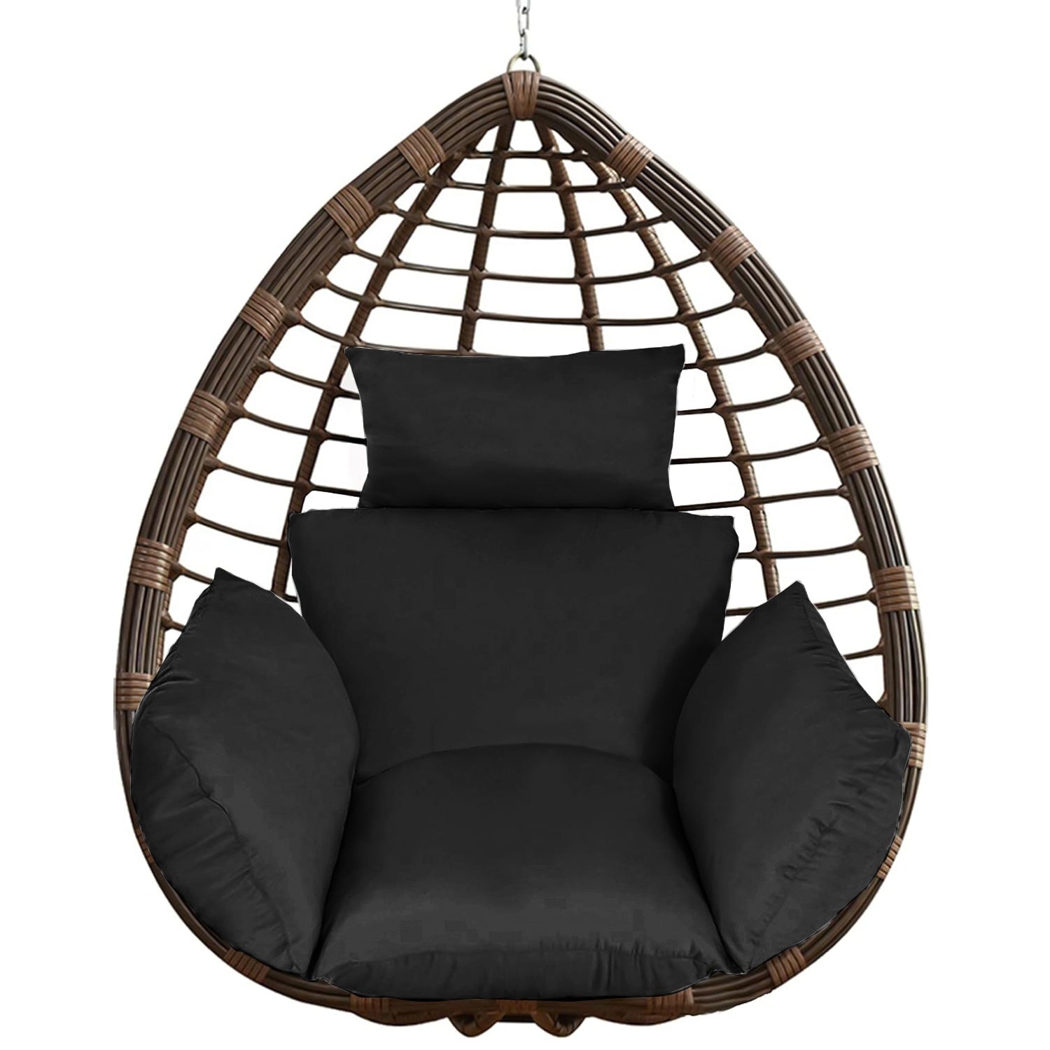 1Pc Thicken Soft Egg Swing Chair Pad - Hanging Basket Seat Cushion With Headrest For Garden, Patio, Courtyard, Living Room