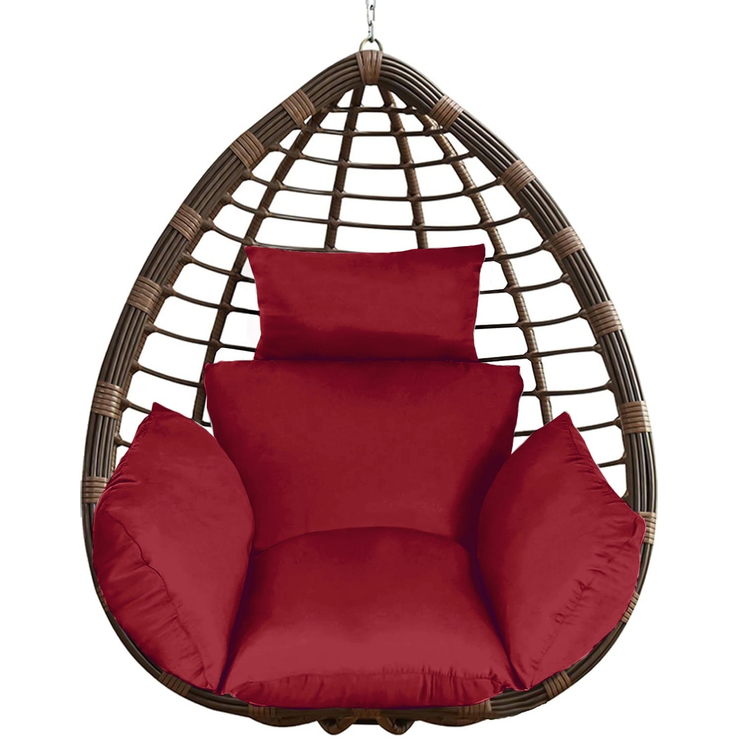 1Pc Thicken Soft Egg Swing Chair Pad - Hanging Basket Seat Cushion With Headrest For Garden, Patio, Courtyard, Living Room