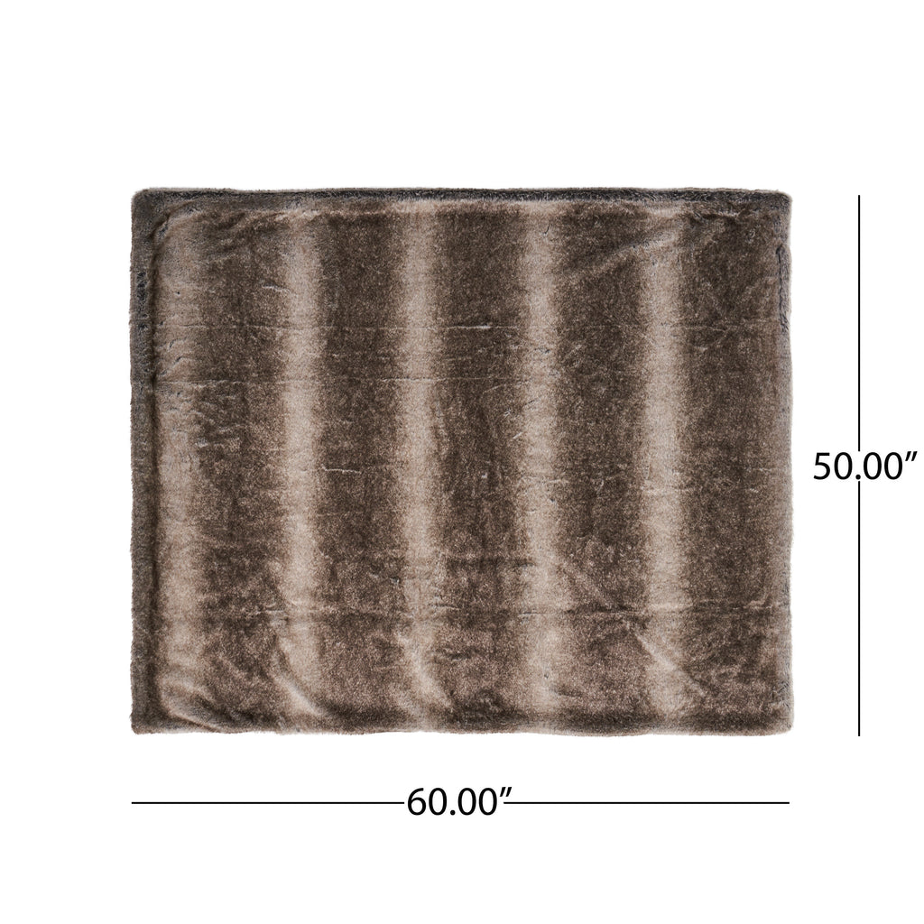 Luxury 50"x60" Faux Fur Throw Blanket for Home Decor